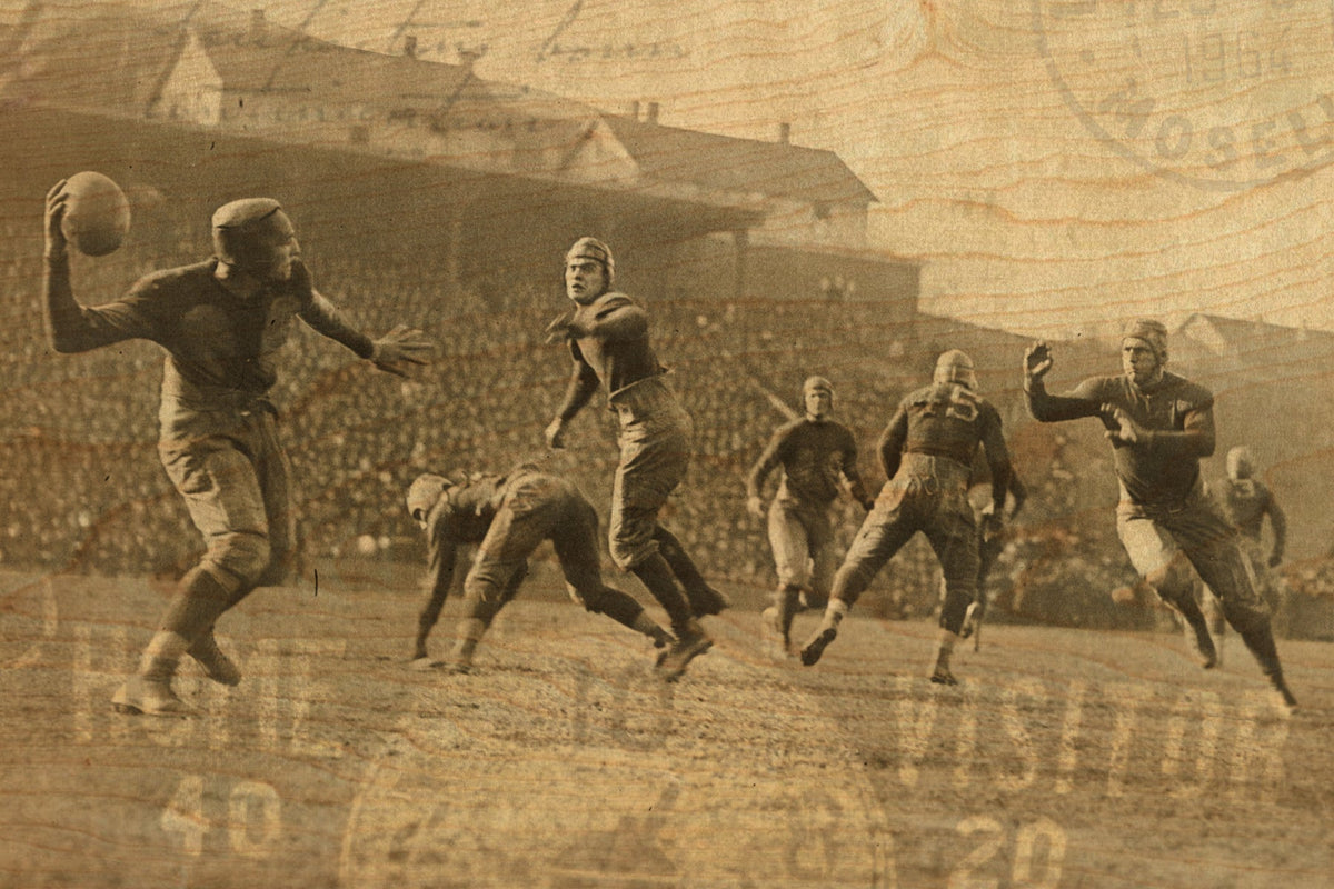 Wood Postcard - Football