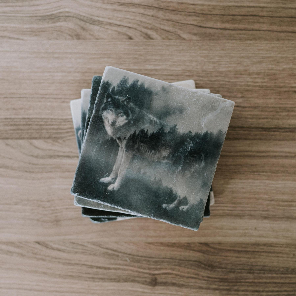 Marble Coasters - Lost & Found - Forest Fox