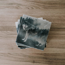 Marble Coasters - Lost & Found - Forest Wolf