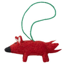 Fox Felted Christmas Ornament