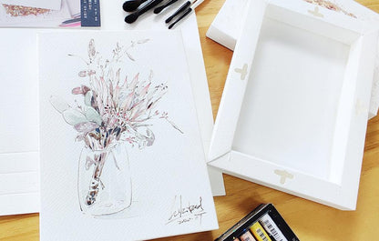 Cadre en papier aquarelle