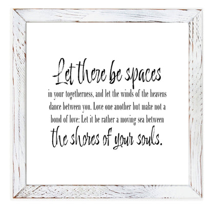 Framed Words - Let There Be Spaces