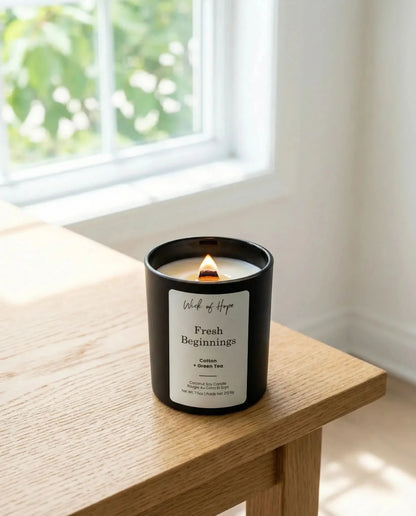 Fresh Beginnings Candle | Cotton + Green Tea
