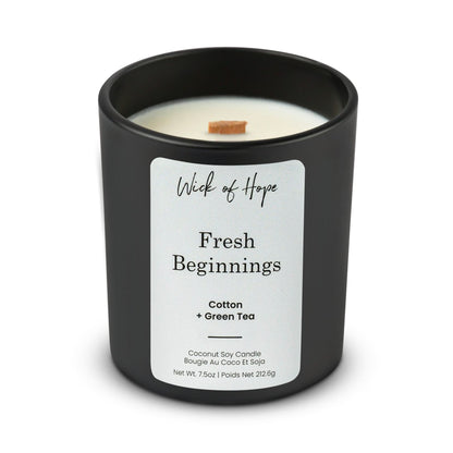 Fresh Beginnings Candle | Cotton + Green Tea