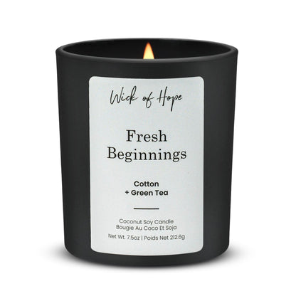 Fresh Beginnings Candle | Cotton + Green Tea