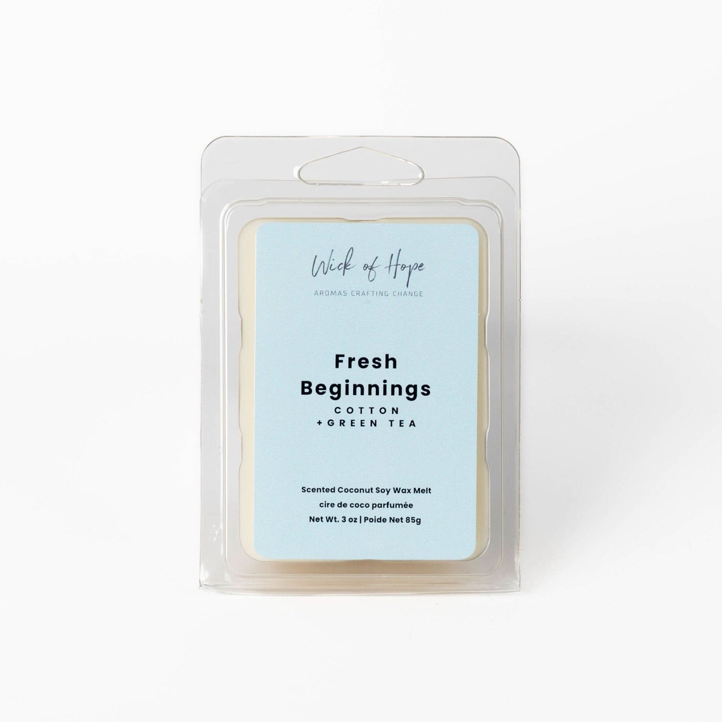 Fresh Beginnings Wax Melt | Cotton + Green Tea