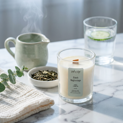 Fresh Beginnings Candle | Cotton + Green Tea