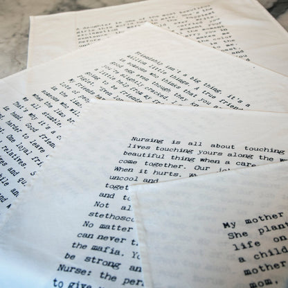 Tea Towel - Typewriter - Friendship