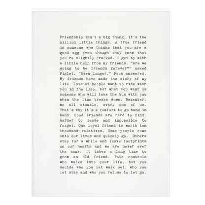 Tea Towel - Typewriter - Friendship