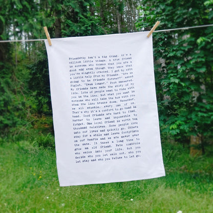 Tea Towel - Typewriter - Friendship