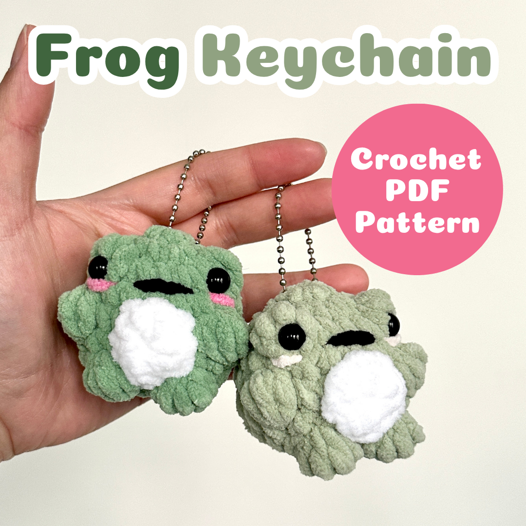 Crochet Frog Keychain Pattern PDF Download Beginner Friendly