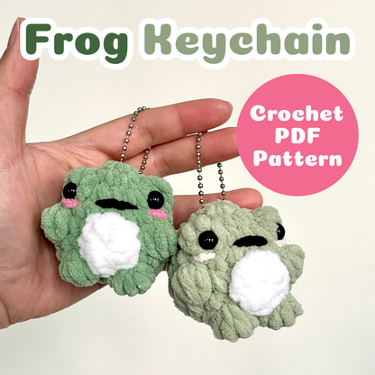 Crochet Frog Keychain Pattern PDF Download Beginner Friendly