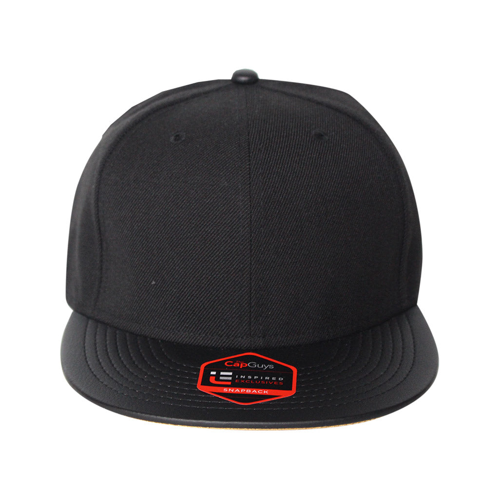 Origins - The Cap Guys TCG / Inspired Exclusives Black PU Brim And Gold Under Brim Snapback Cap