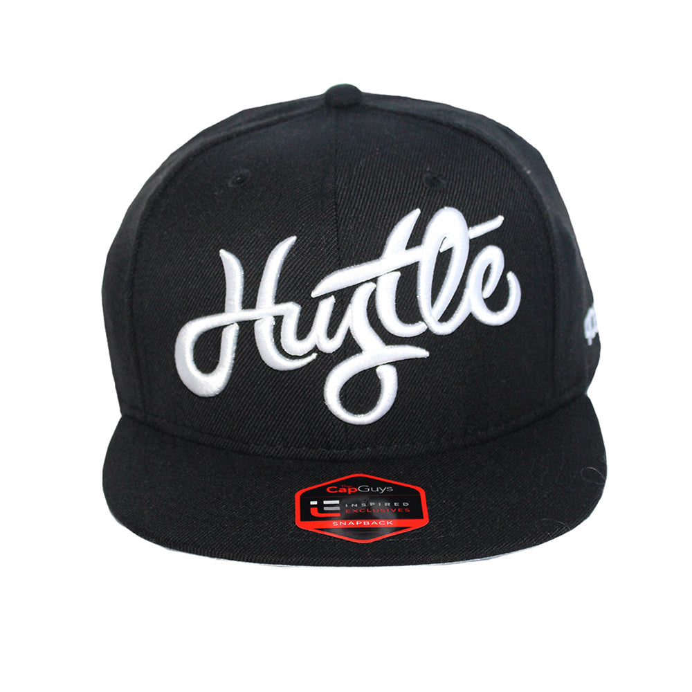 Hustle - T.O. - Casquette Snapback Blanche et Noire The Cap Guys TCG / Inspired Exclusives