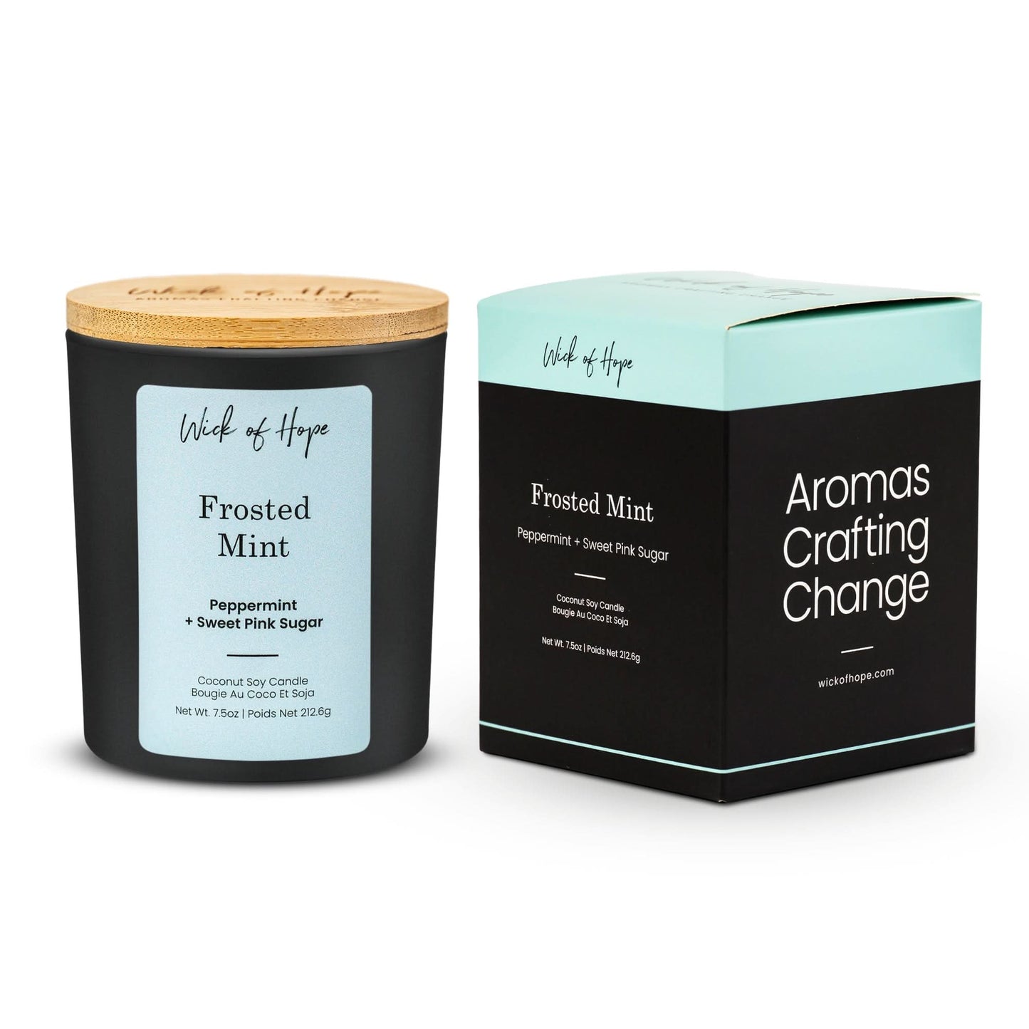 Frosted Mint Candle | Peppermint + Sweet Pink Sugar