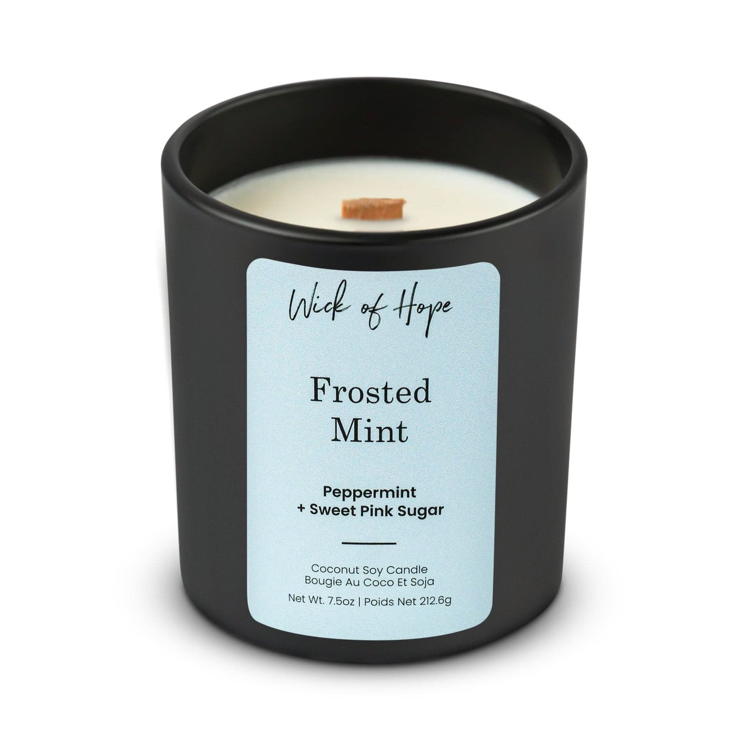 Frosted Mint Candle | Peppermint + Sweet Pink Sugar