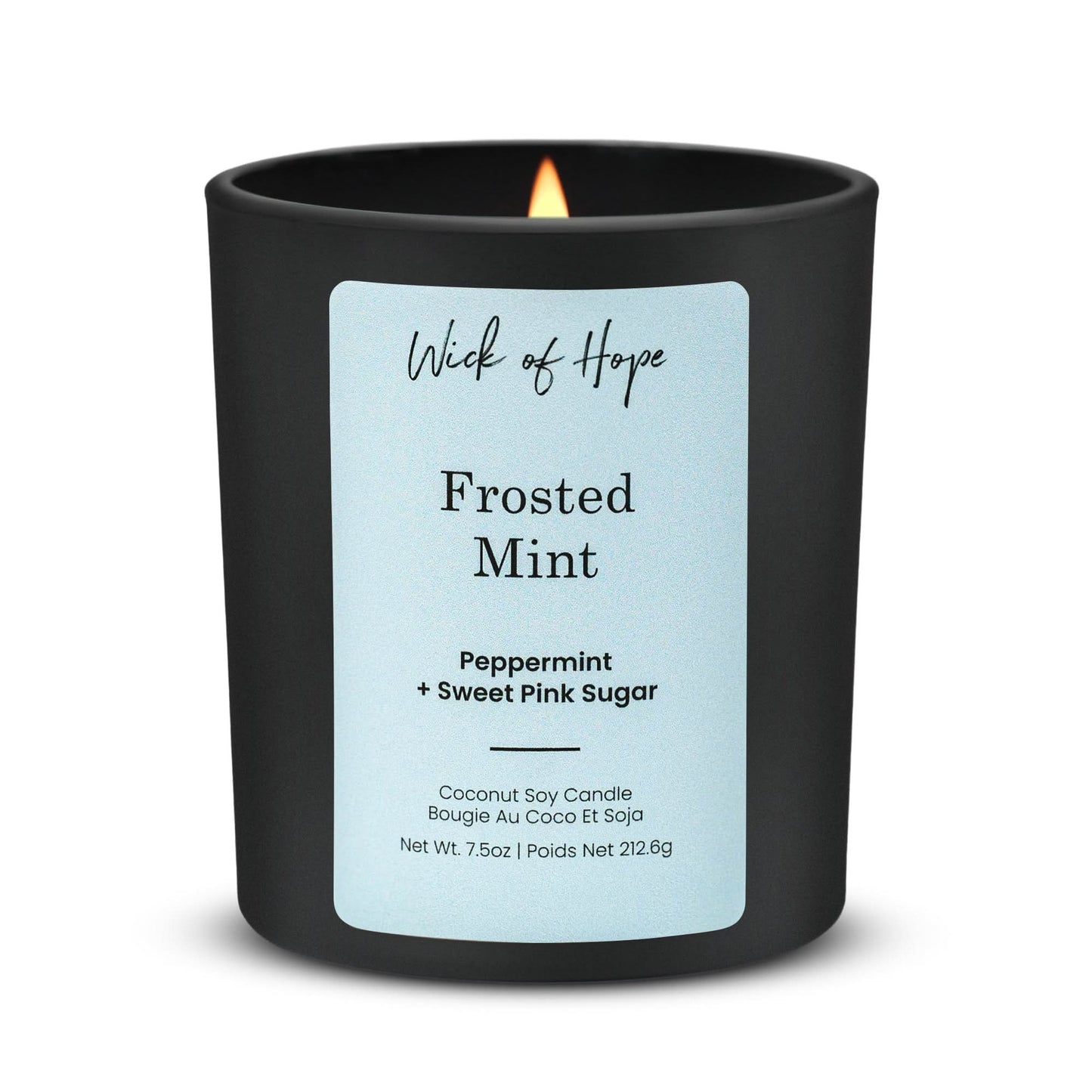 Frosted Mint Candle | Peppermint + Sweet Pink Sugar