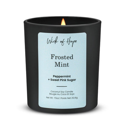 Frosted Mint Candle | Peppermint + Sweet Pink Sugar