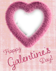 Toile de Collage Galentine's Day Cœur d'Amour 40,6 x 50,8 cm Impression sur Toile Personnalisée