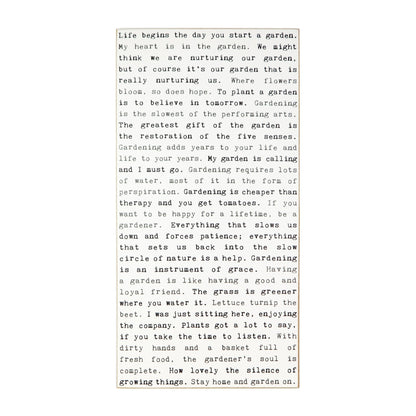 Typewriter Sign - Garden