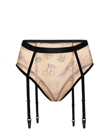 High Waist Garter Thong, Citala