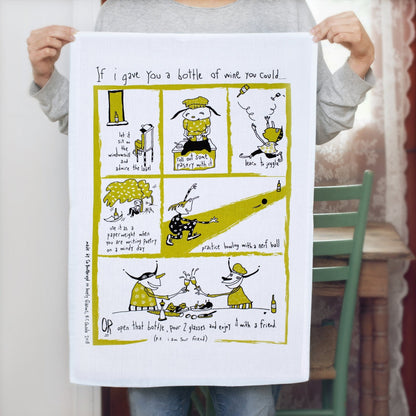 Tea Towel - Gave You Bottle