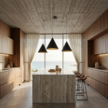 Suspension moderne CONO à 3 lampes pour îlot de cuisine, table de salle à manger et intérieurs contemporains