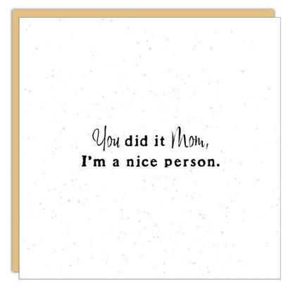 Gift Enclosure - Little Gem - You did it Mom...