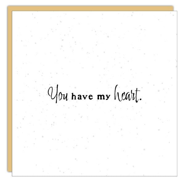 Gift Enclosure - Little Gem - You have my heart.