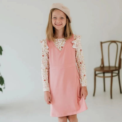 Baby Bamboo Ruffle Shoulder Long Sleeve Shirt | Beach Stone