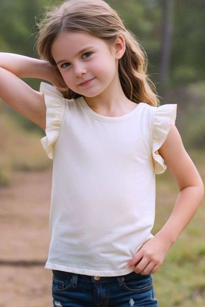 Baby/Kids' Bamboo Ruffle Shoulder | Magenta