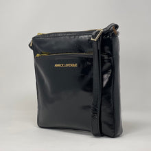Sac à Bandoulière en cuir Noir vernis | Gisèle
