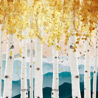 Marble Coasters - Lost & Found - Gold Trees