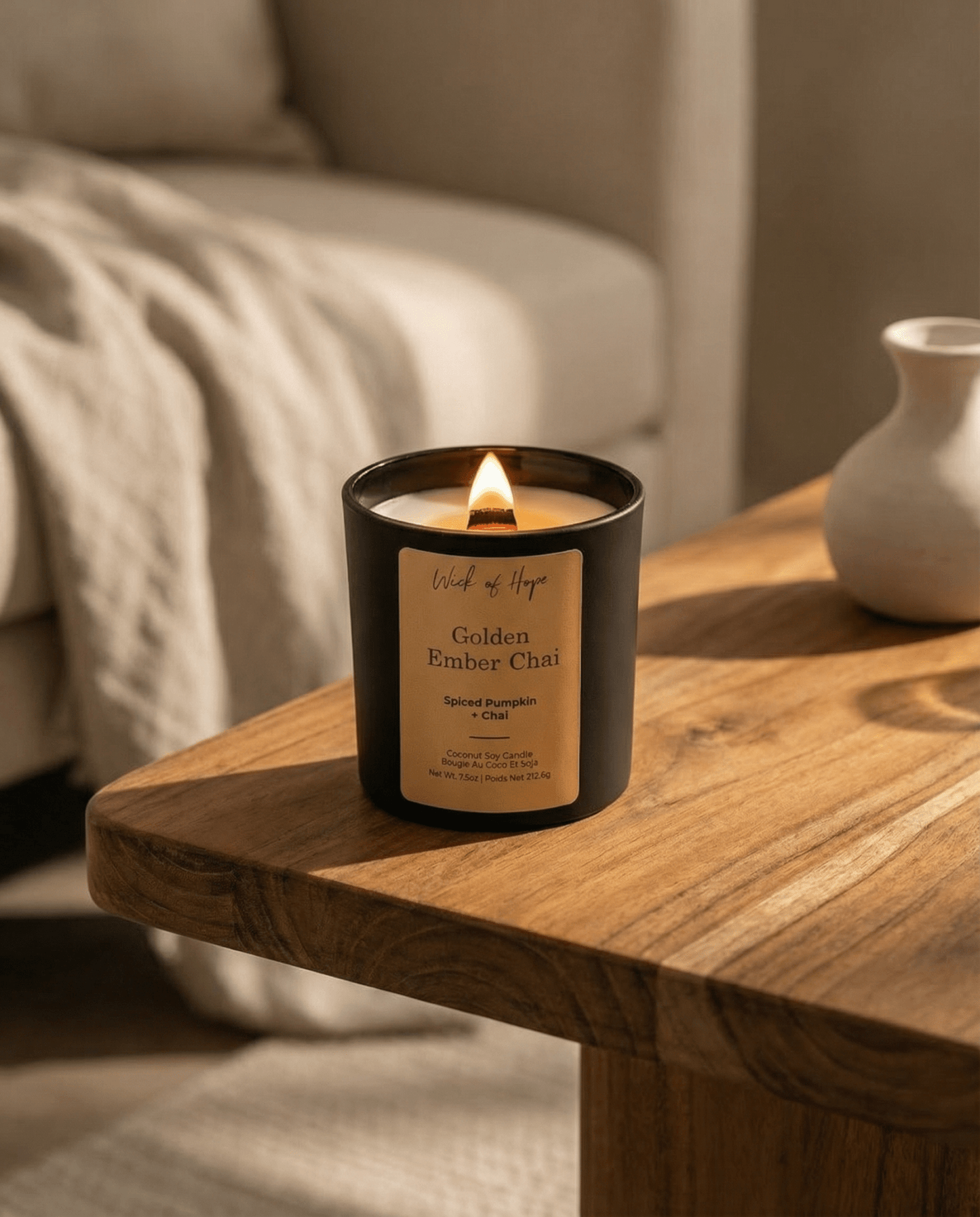 Golden Ember Chai Candle | Spiced Pumpkin + Chai
