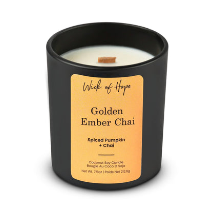 Golden Ember Chai Candle | Spiced Pumpkin + Chai