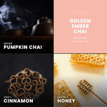 Golden Ember Chai Candle | Spiced Pumpkin + Chai