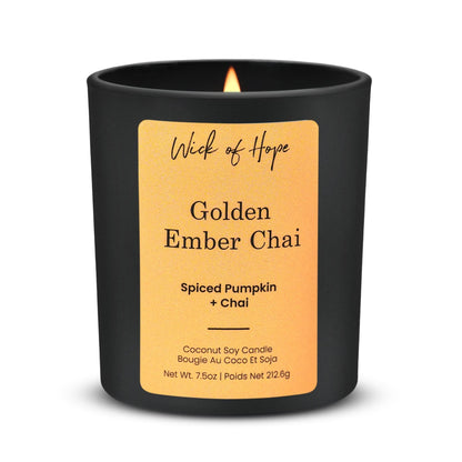 Golden Ember Chai Candle | Spiced Pumpkin + Chai