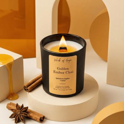 Golden Ember Chai Candle | Spiced Pumpkin + Chai