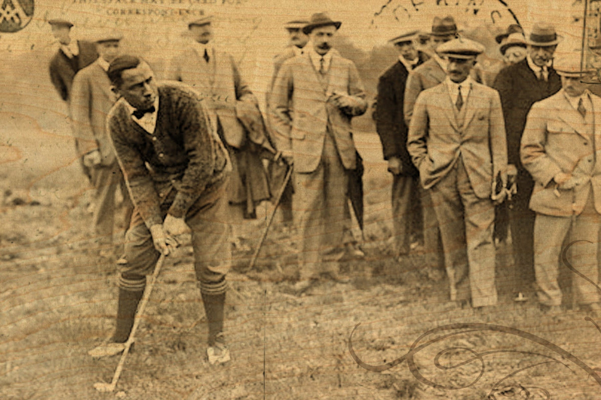 Wood Postcard - Golfers