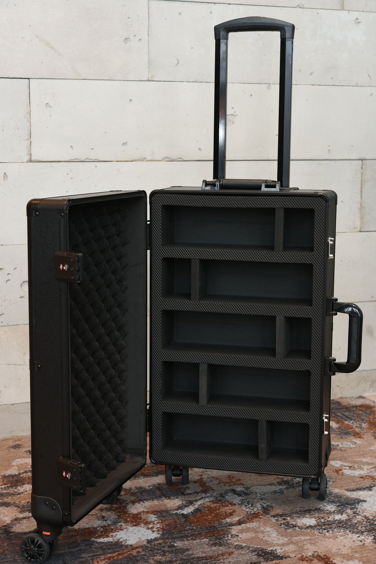EVORETRO Graded Card Case — Show-Day Roller, TSA Lock, Foam