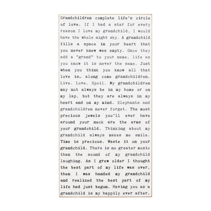 Typewriter Sign - Grandchildren