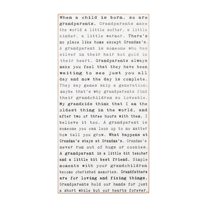 Typewriter Sign - Grandparents