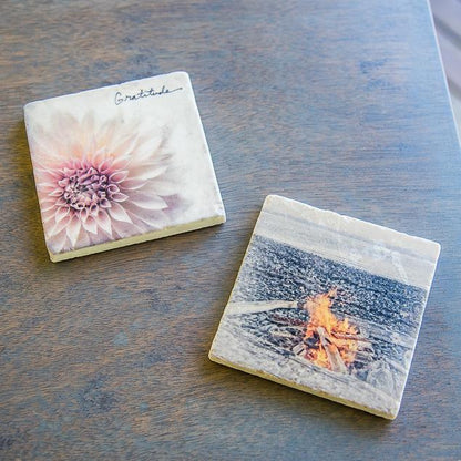 Marble Coasters - Lost & Found - Gratitude