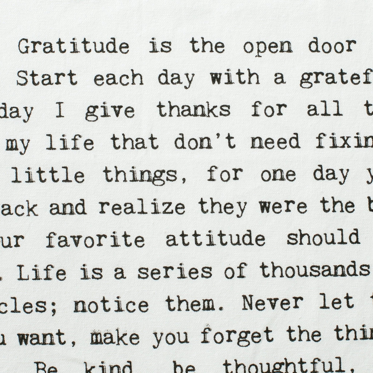 Tea Towel - Typewriter - Gratitude