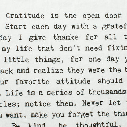 Tea Towel - Typewriter - Gratitude