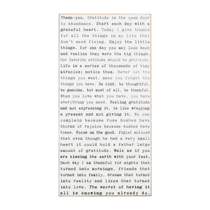 Typewriter Sign - Gratitude