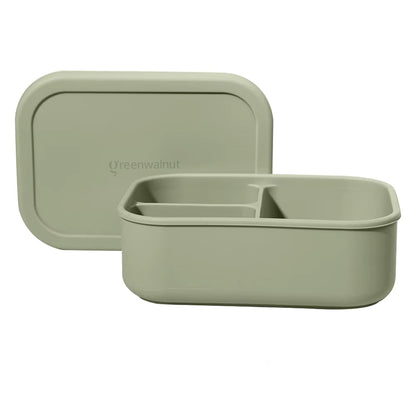 Ensemble boîte à bento en silicone et bouteille d'eau – Récipient alimentaire antifuite à 3 compartiments pour enfants et adultes