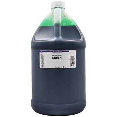 Green Liquid Food Color - Liquid Food Coloring - 4 oz, 1 Gallon - Ships Free Within Canada on Orders Above CAD $199