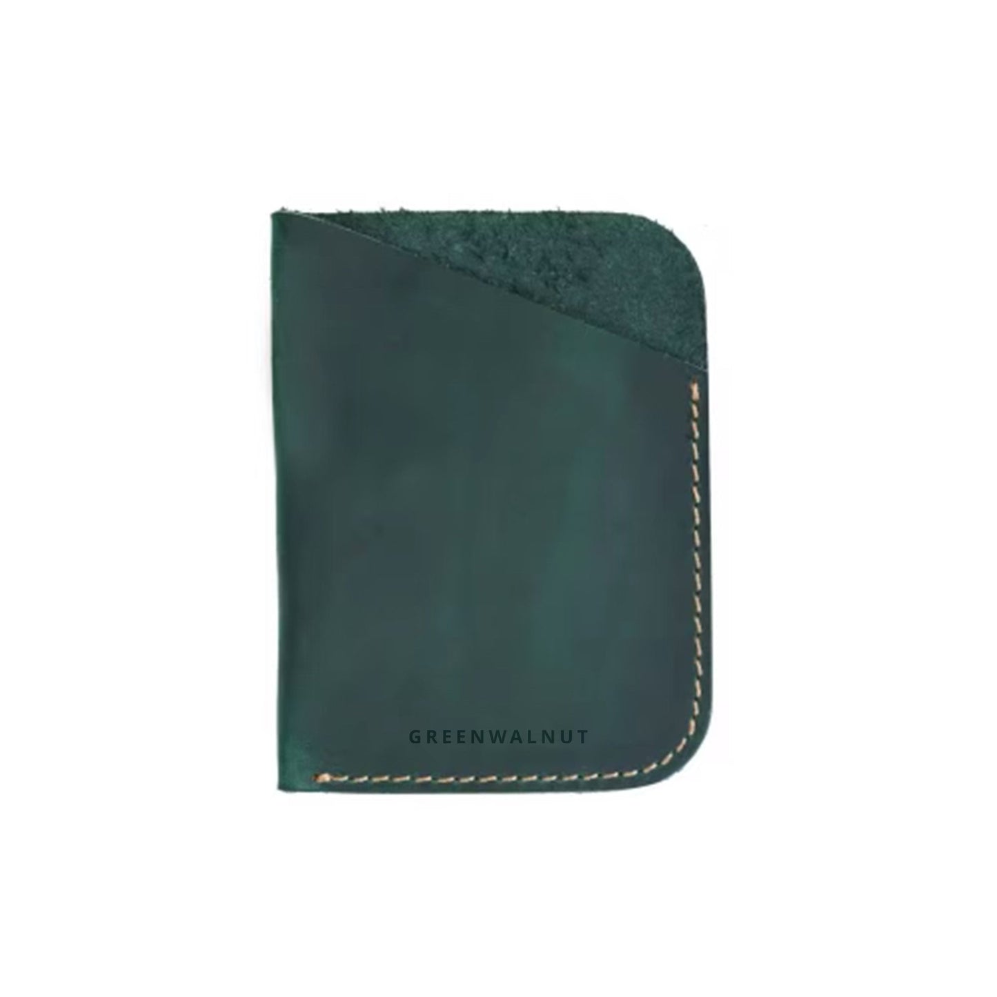 Porte-cartes minimaliste en cuir véritable | Portefeuille fin en cuir fait main