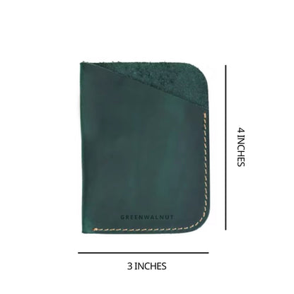 Porte-cartes minimaliste en cuir véritable | Portefeuille fin en cuir fait main